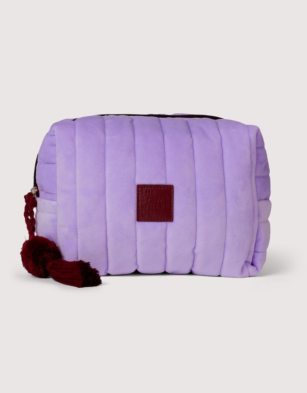 The Somewhere Co - Lilac Velvet Cosmetic Case