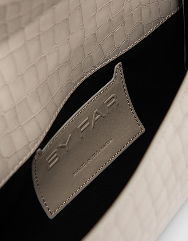 By Far - Mini Longa Croco Embossed Leather Bag