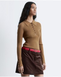 & Other Stories - Rib-Knit Polo Shirt