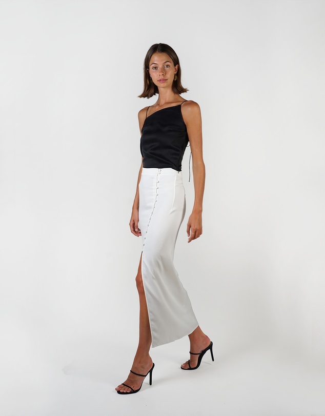 Lydan The Label - Asymmetrical Silk Top