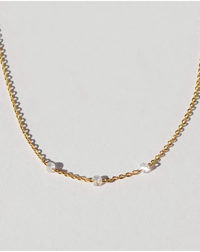 SAINT VALENTINE - Floating Stone Necklace - Gold