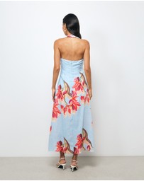 AERE - Liore Linen Halter Midi Dress