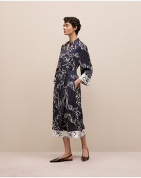 Trenery - Iluna Spliced Shirt Dress in Night Sky
