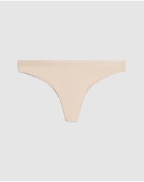 Tommy Hilfiger - Tonal Repeat Logo Waistband Thongs