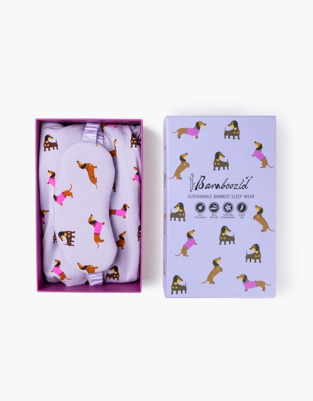 Bamboozld - Women's Bamboo Jersey Dash Dreaming Nightie & Mask Gift Set