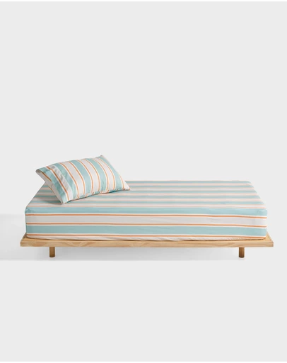 Linen House Kids - Sailor Stripe Fitted Sheet + Pillowcase Set