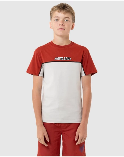 Santa Cruz - Fisheye Strip Front Short Sleeve Tee - Teens