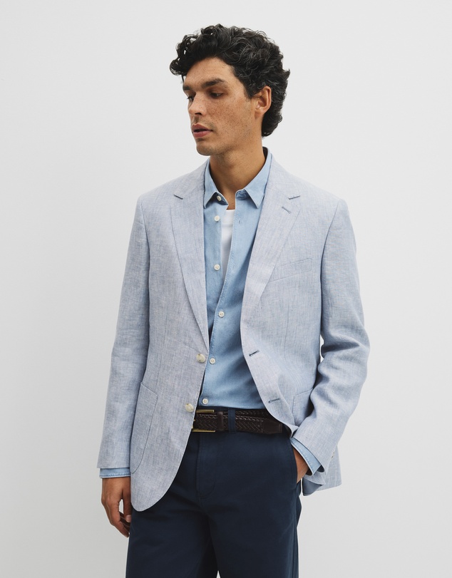 Country Road - Regular Fit Linen Chambray Jacket