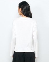 AERE - Long Sleeve V Neck T-Shirt