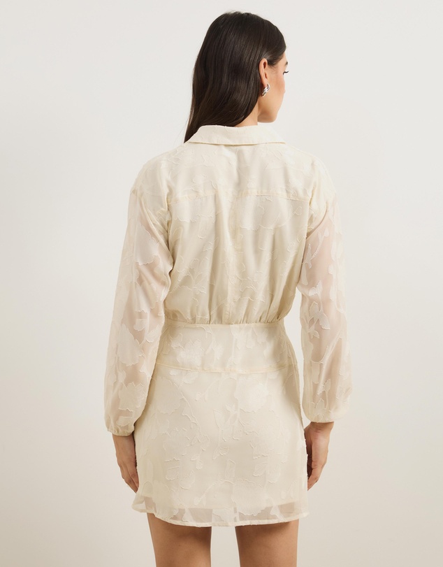 Atmos&Here - Livia Jacquard Mini Shirt Dress