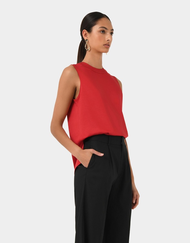 Forcast - Louisa Round Neck Satin Top