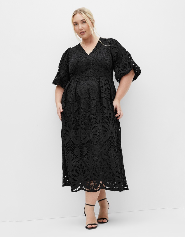 City Chic - Kylee Embroidered Midi Dress