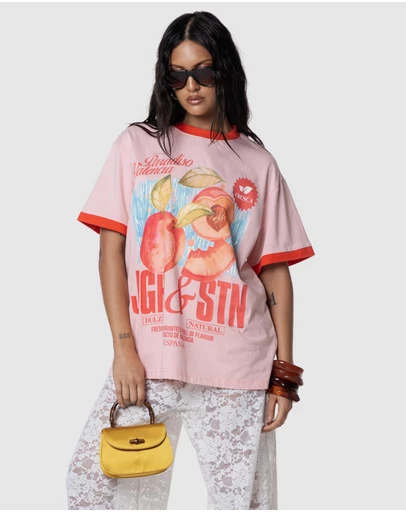 JGR & STN - Peaches Oversized T-Shirt
