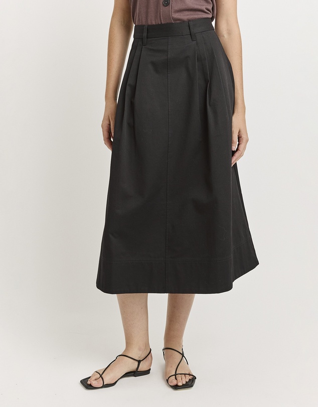 Toorallie - Pleat Detail Midi Skirt