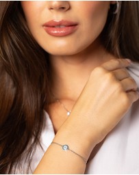 Mestige - Evil Eye Bracelet - Silver Plated