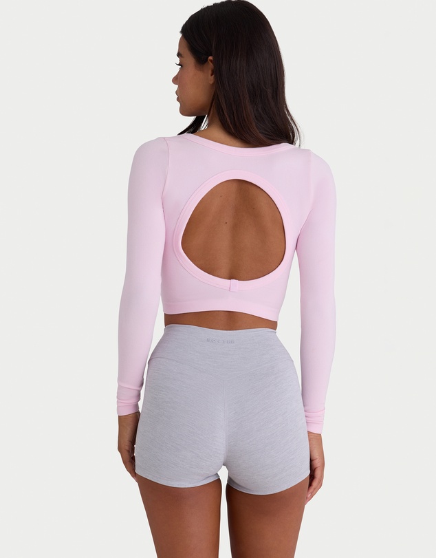 BO+TEE - Alumna Seamless Soft Rib Cut-Out Crop Top