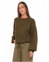 Petal & Pup - Galadriel Drawcord Sweater - Khaki