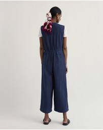 Seasalt - Seasalt Cornwall Navy Braya Wide Leg Jumpsuit