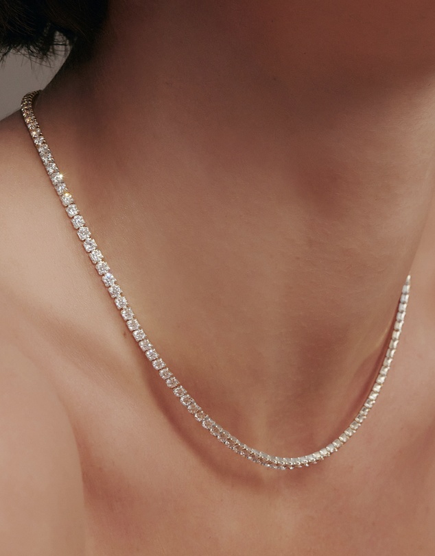 SAINT VALENTINE - Aspen Tennis Necklace - Silver