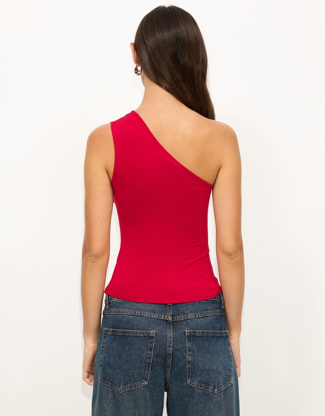 Dazie - Bouquet One Shoulder Ruched Top