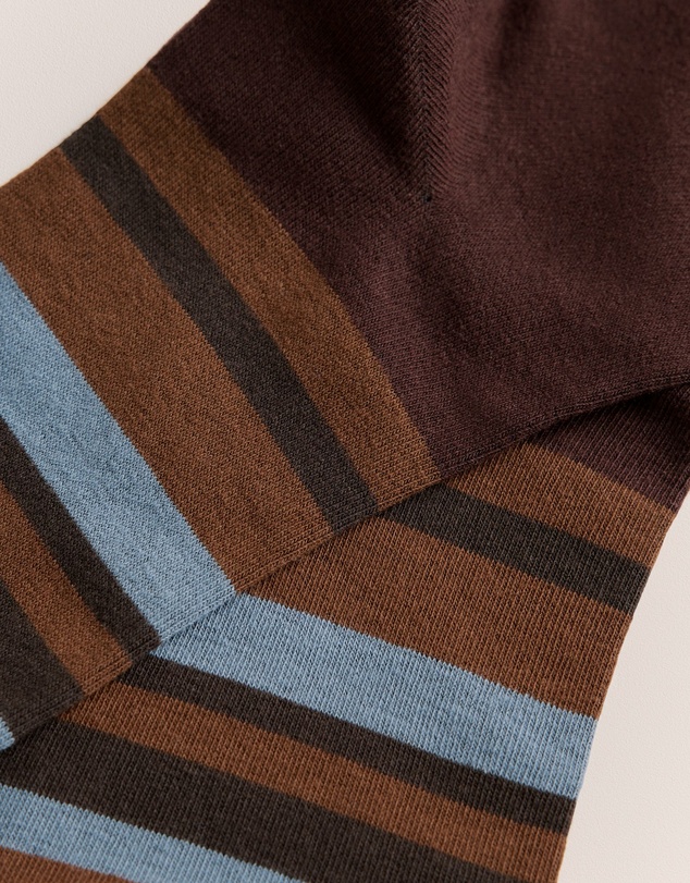 Trenery - Bold Stripe Sock in Espresso
