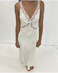 Dazie - Moonlit Lace Satin Maxi Dress