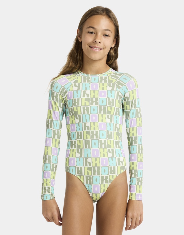 Roxy - Girls 4 to 16 Letter Up Rash Vest