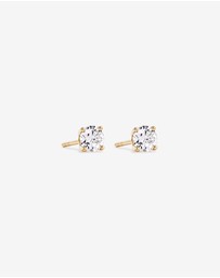 Michael Hill - 0.60 Carat TW Round Brilliant Laboratory-Grown Diamond Solitaire Stud Earrings in 10kt Yellow Gold