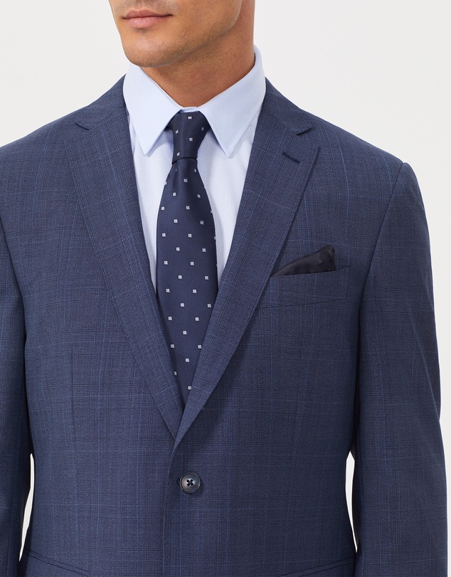 Van Heusen - Wool Blend Glen Check Suit Jacket