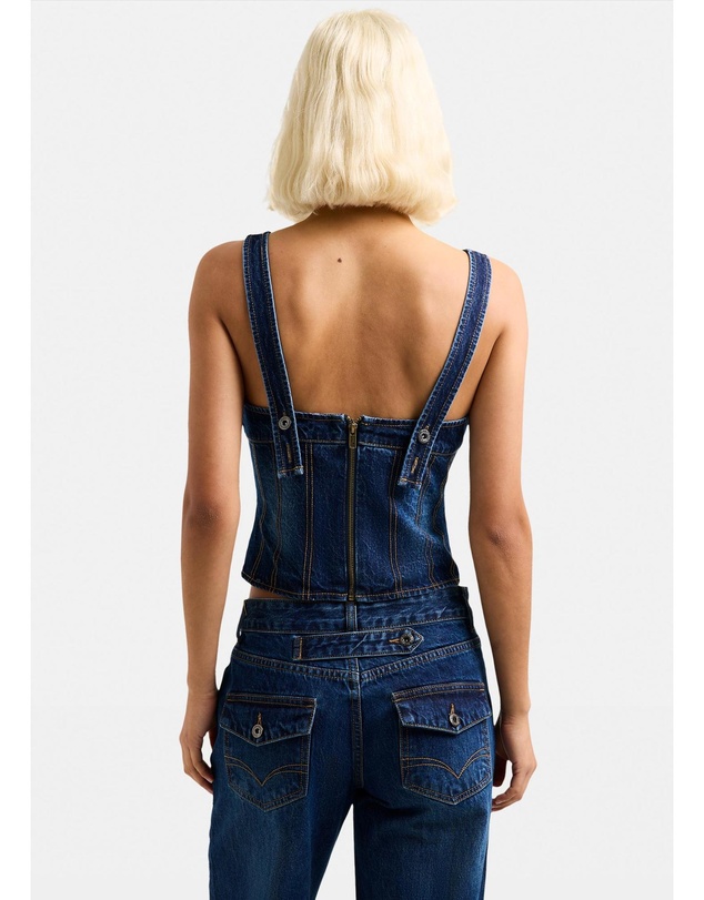 Neon Hart - Greta Panel Denim Top