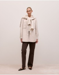 Trenery - Pinwale Cord Shirt in Stone