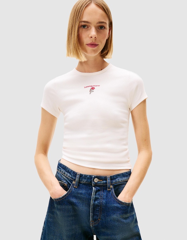 Tommy Jeans - Logo Embroidery Slim T-Shirt