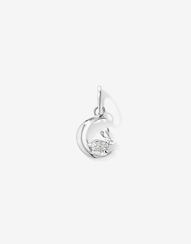 Michael Hill - Moon Rabbit Pendant with Cubic Zirconia in Sterling Silver
