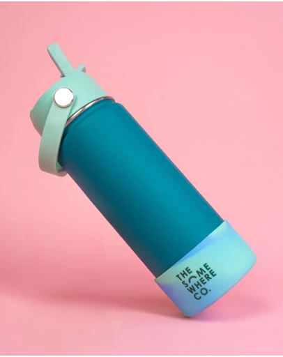 The Somewhere Co - Jade Green Swirl Bottle 500ml