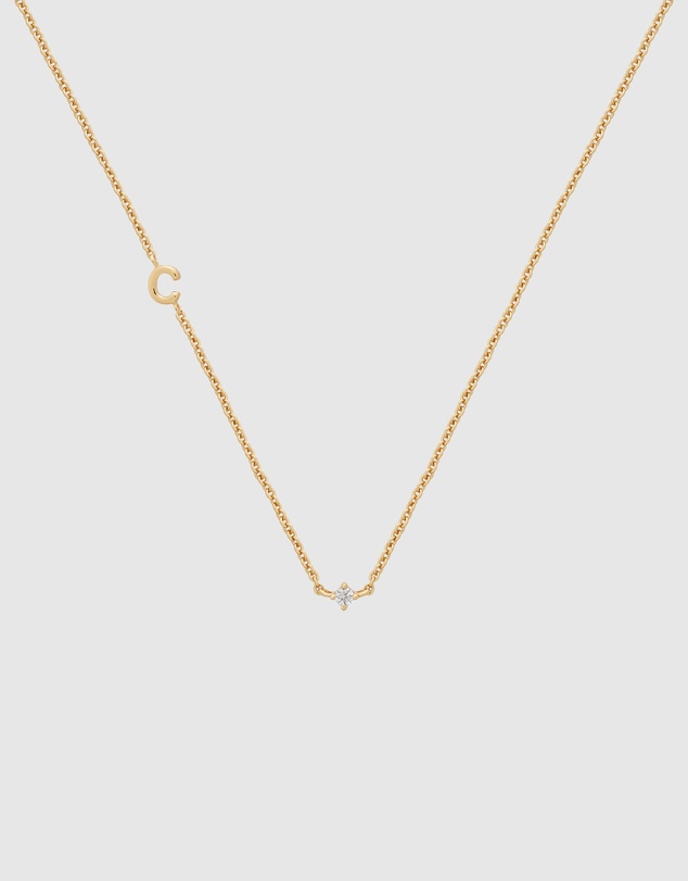 YCL  - Petite Initial Necklace C