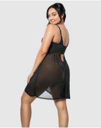 Parfait - Mia Lace & Mesh Padded Full Bust Chemise