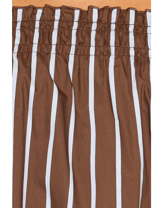 Petal & Pup - Talita Maxi Dress - Brown/Blue Stripe