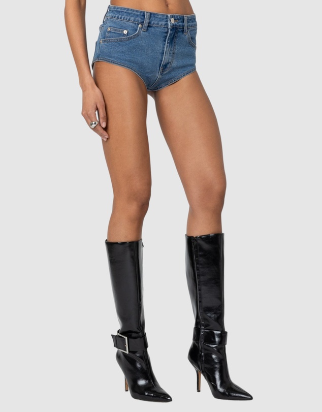 EDIKTED - Super Micro High Rise Denim Shorts