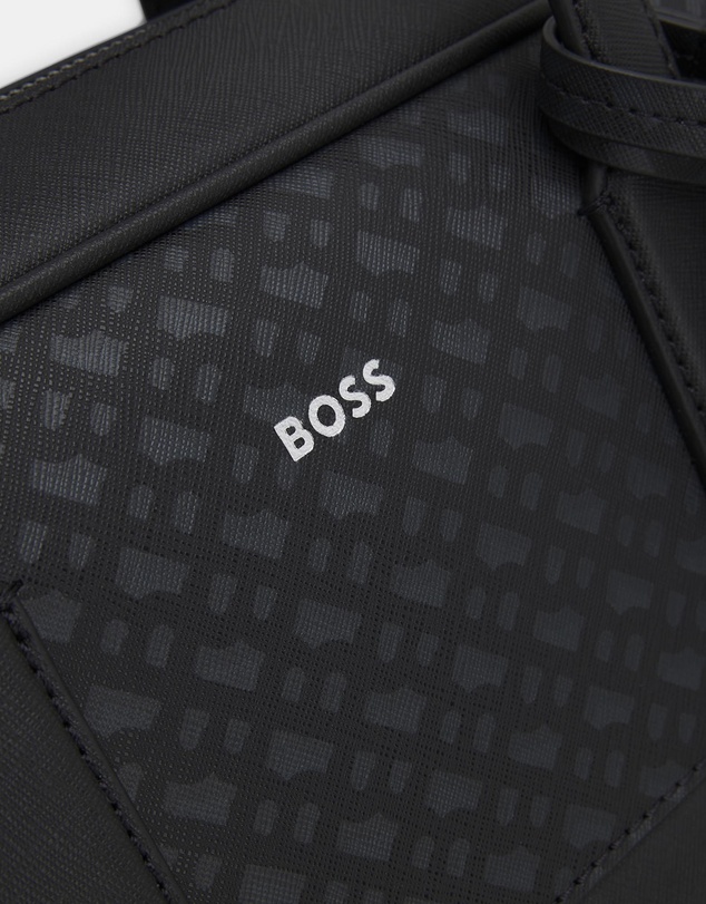 BOSS - Zair Foil-Embossed Logo Monogram Document Case