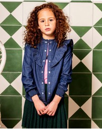 B.Nosy - Long Sleeve Denim Blouse - Kids-Teens