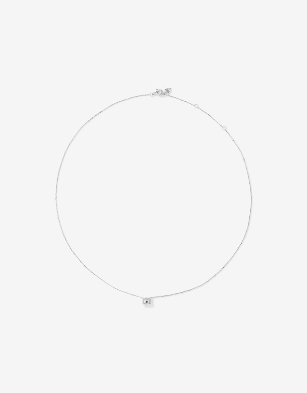 Michael Hill - 0.23 Carat TW Emerald Diamond Halo Pendant in 10kt White Gold