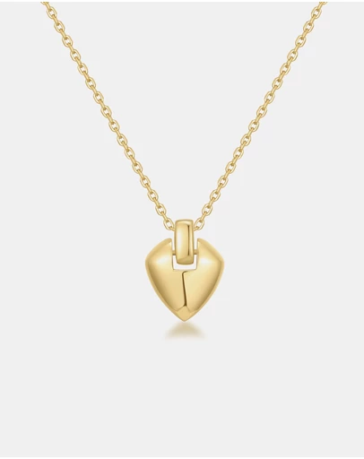 Ania Haie - Ania Haie Gold Shield Pendent Necklace