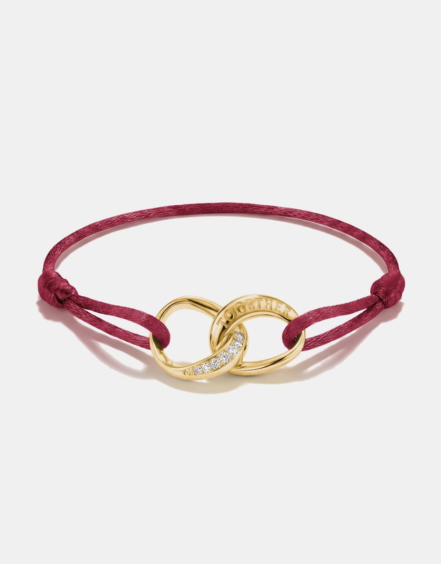 THOMAS SABO - THOMAS SABO Textile bracelet Together red with zirconia