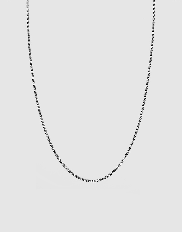 Haze & Glory - ICONIC EXCLUSIVE - Dark Silver Chain Necklace in Oxidised 925 Silver