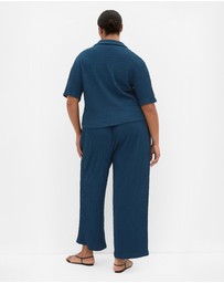 City Chic - Plus size Zoie Button Up Shirt - petrol