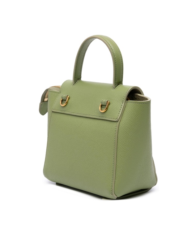Pre-Loved by Azura Reborn - Pre-Loved celine Elegant Textured Leather Belt Bag with Top Handle and Adjustable Shoulder Strap