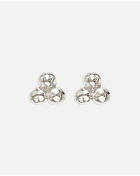 By Charlotte - Silver Karma Stud Earrings