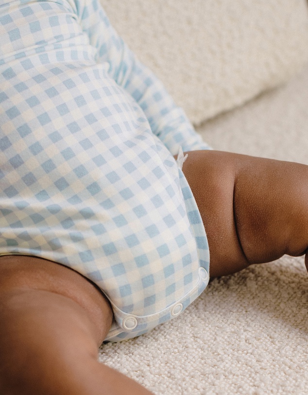 Kynd Baby - Comfy Bodysuit Long Sleeve in Blue Gingham