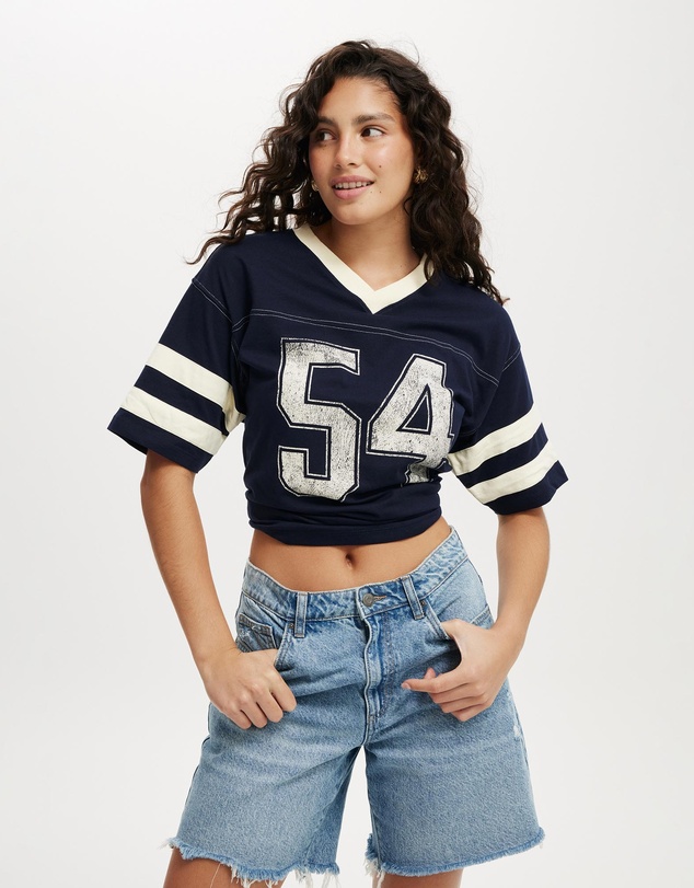 Cotton On - V Neck Oversized Graphic Tee