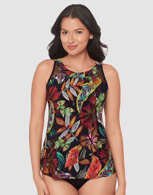 Miraclesuit Swimwear  - Pluma Orla Underwired High Neck Tankini Top